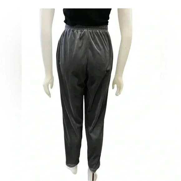 Adolfo Sport Vintage Grey Velour Lounge Jogging  Pants Size Small - Picture 2 of 7